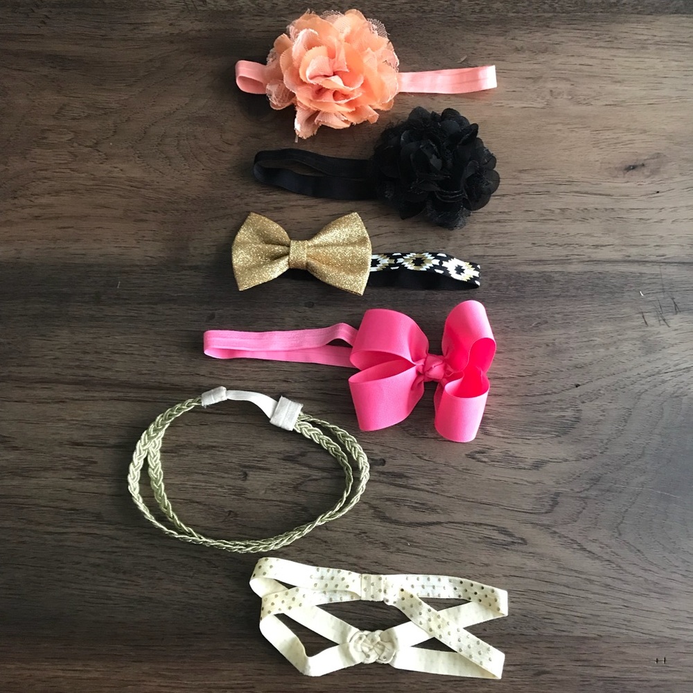 Baby girl headband (lot of 6). Many handmade